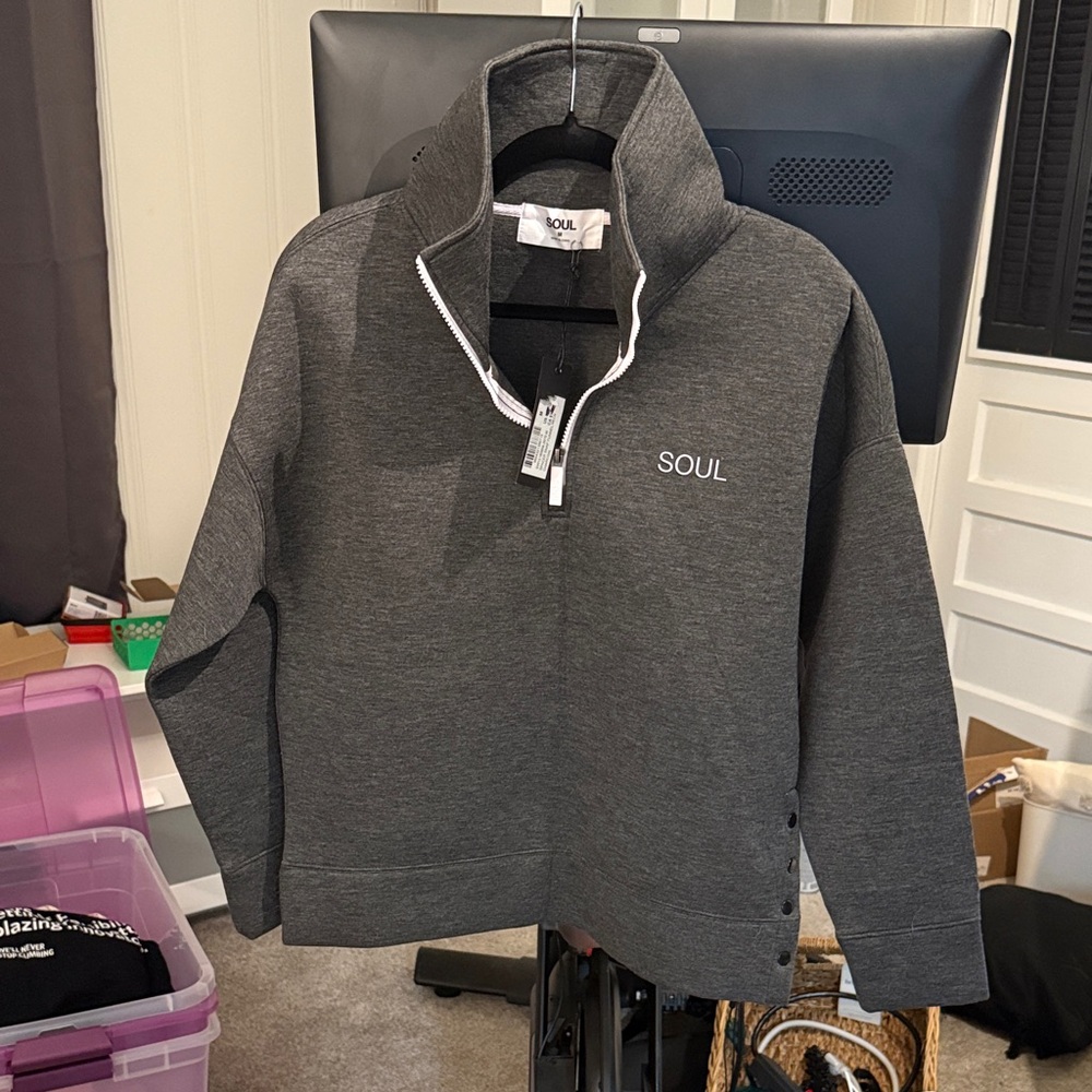 SoulCycle Dark Gray Scuba Sweatshirt